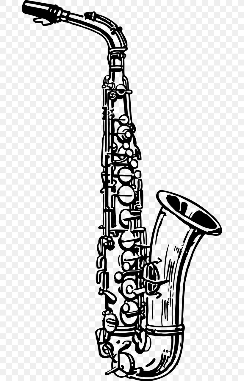 Alto Saxophone Musical Instruments Drawing Black And White, PNG,  672x1280px, Watercolor, Cartoon, Flower, Frame, Heart Download