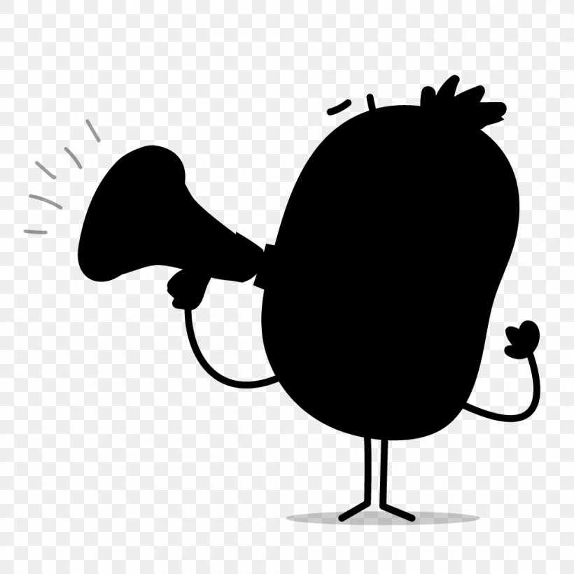 Clip Art Rooster Cartoon Silhouette Product Design, PNG, 1000x1000px, Rooster, Art, Beak, Blackandwhite, Cartoon Download Free
