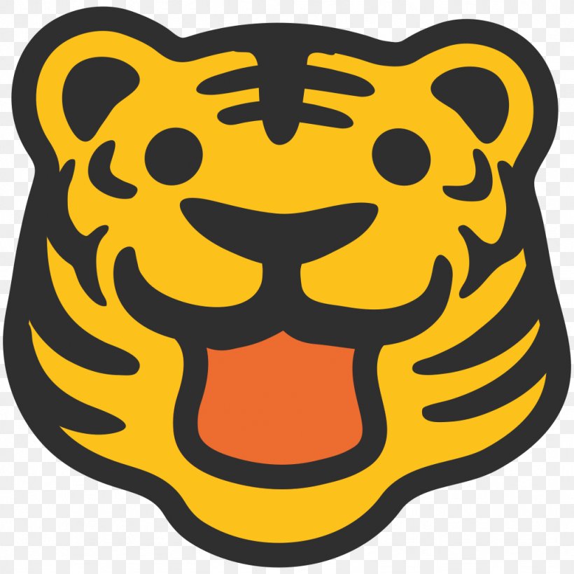 Talking Tiger Emoji Roar Text Messaging, PNG, 1024x1024px, Tiger, Android, Area, Carnivoran, Emoji Download Free