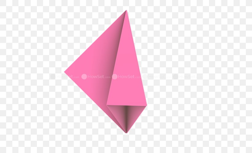 Origami Paper Triangle, PNG, 500x500px, Origami Paper, Art Paper, Magenta, Origami, Paper Download Free