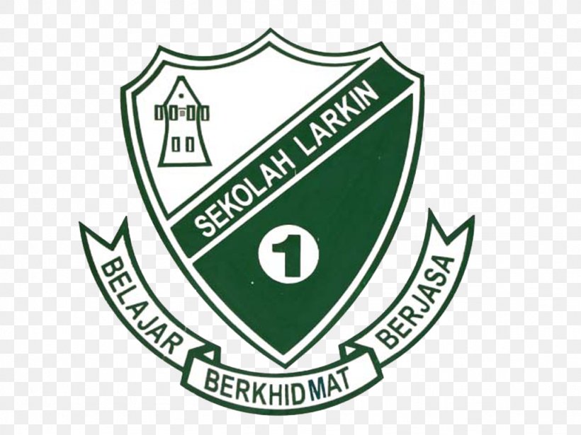 Sekolah Kebangsaan Larkin 1 Jalan Tangki Air Logo School Brand, PNG, 1024x768px, Logo, Area, Brand, Emblem, Green Download Free