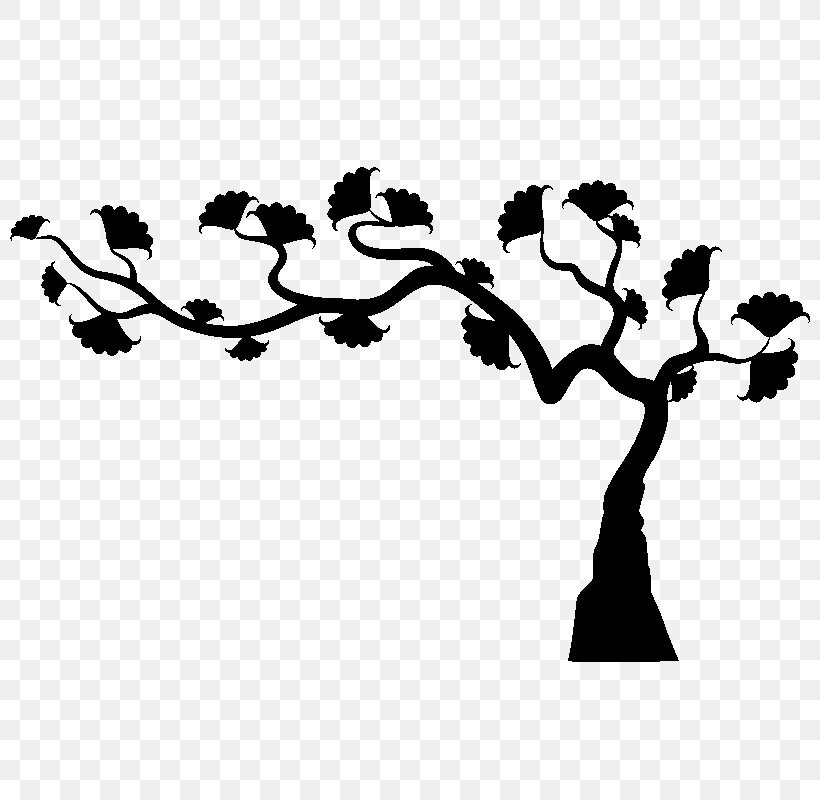 Branch Sticker Tree Wall Decal, PNG, 800x800px, Branch, Black And White, Decorative Arts, Flower, House Download Free