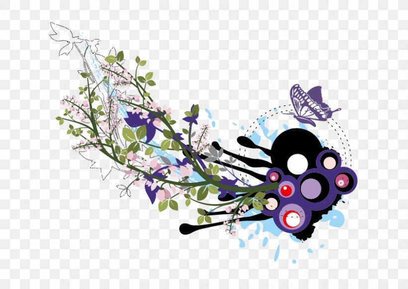 Graphic Design Flower, PNG, 842x596px, Flower, Art, Branch, Flora, Plant Download Free