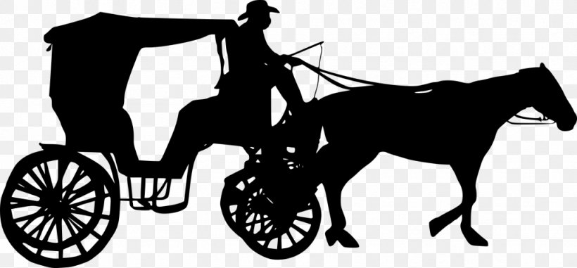 Clip Art Carriage Silhouette Horse, PNG, 1024x476px, Carriage, Animal Sports, Art, Blackandwhite, Bridle Download Free
