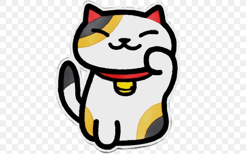 Cartoon Cat Facial Expression Yellow Small To Medium-sized Cats, PNG, 512x512px, Watercolor, Cartoon, Cat, Facial Expression, Paint Download Free