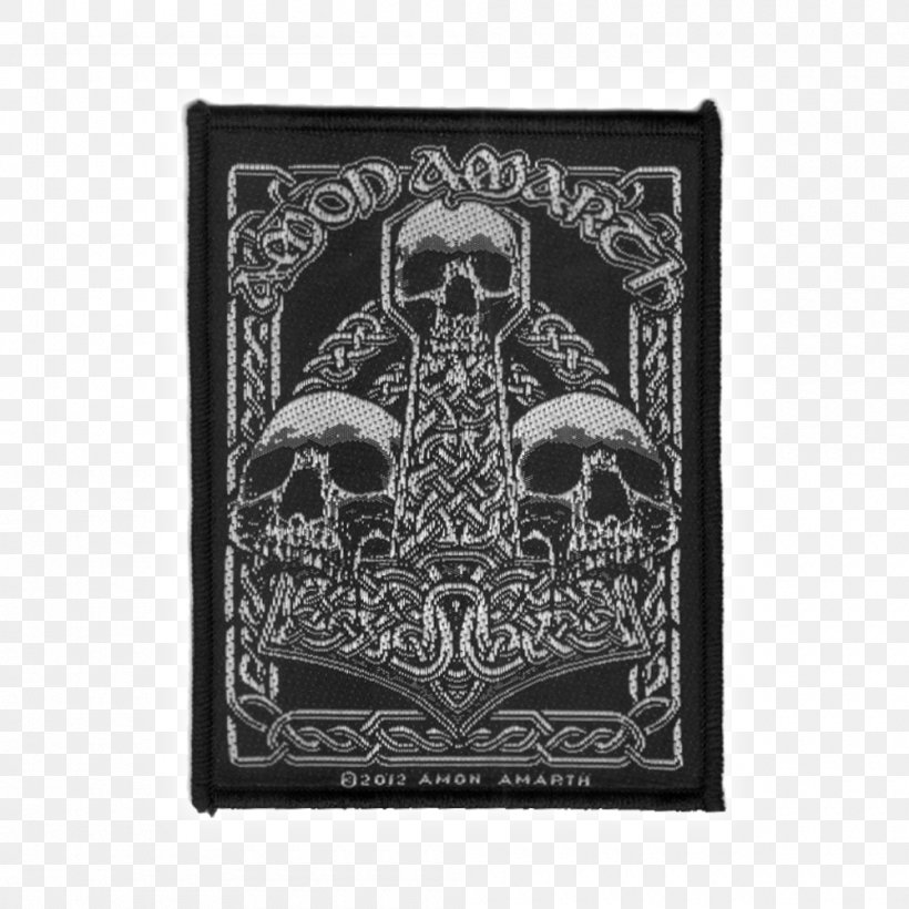 Amon Amarth Heavy Metal Surtur Rising Embroidered Patch Melodic Death Metal, PNG, 1000x1000px, Watercolor, Cartoon, Flower, Frame, Heart Download Free