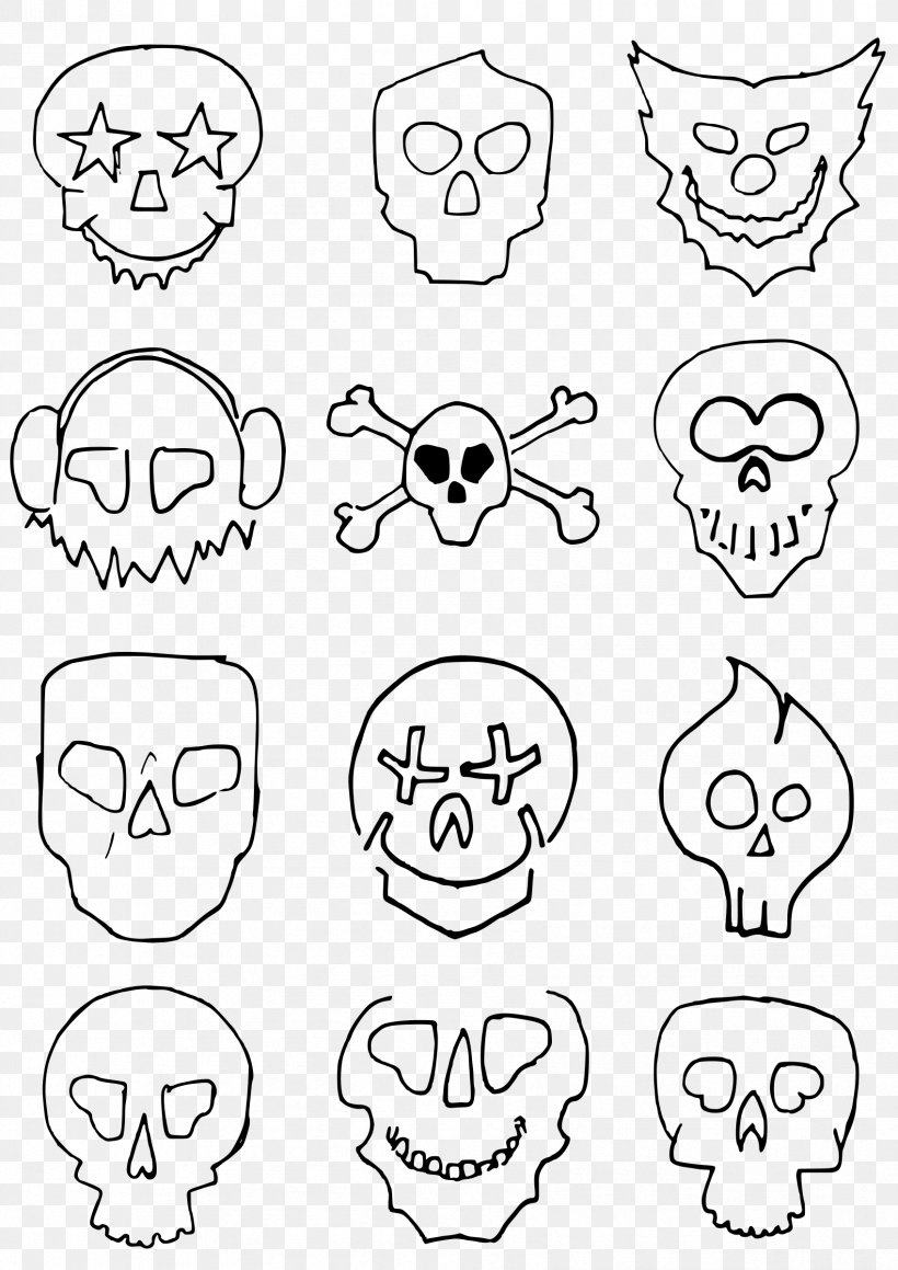 Skull Drawing Head Skeleton Clip Art, PNG, 1697x2400px, Watercolor, Cartoon, Flower, Frame, Heart Download Free