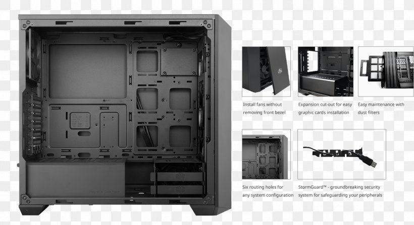 Computer Cases & Housings Power Supply Unit MicroATX Cooler Master, PNG, 1348x735px, Computer Cases Housings, Atx, Computer, Computer Case, Cooler Master Download Free