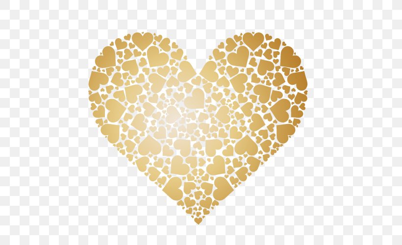 Heart Clip Art, PNG, 500x500px, Heart, Gold, Scalable Vector Graphics, Shape Download Free