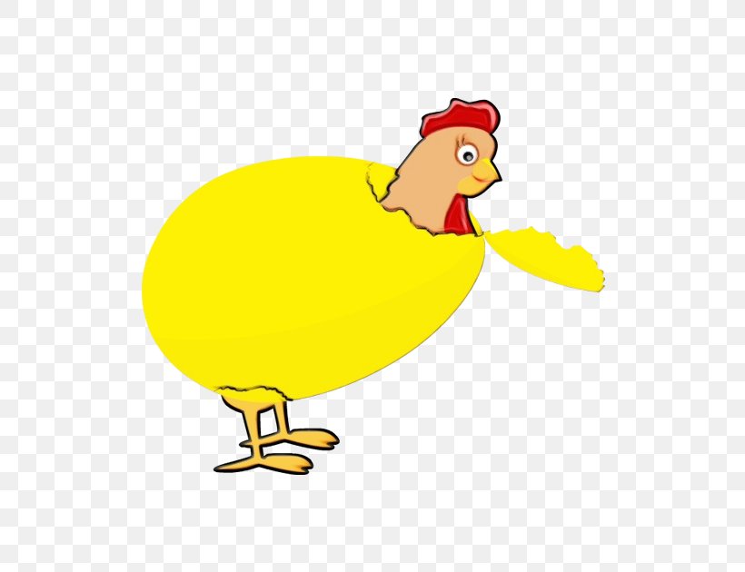 Bird Yellow Cartoon Beak Chicken, PNG, 600x630px, Watercolor, Beak, Bird, Cartoon, Chicken Download Free