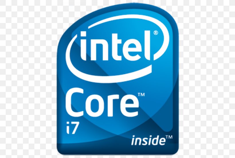 Intel Core I7-7700K Central Processing Unit Gulftown Arrandale, PNG, 550x550px, Intel, Area, Blue, Brand, Central Processing Unit Download Free