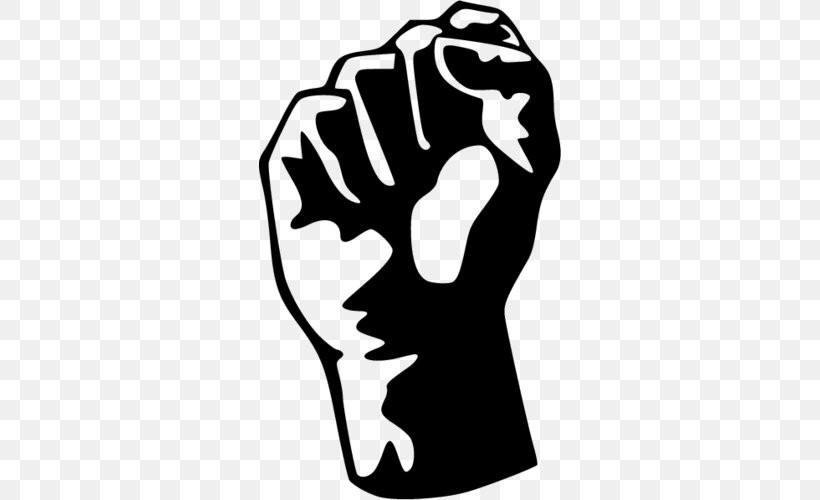 Raised Fist Black Power Clip Art, PNG, 500x500px, Watercolor, Cartoon, Flower, Frame, Heart Download Free