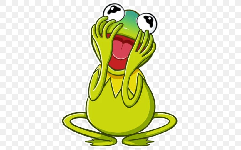 Kermit The Frog True Frog Sticker Telegram, PNG, 512x512px, Watercolor, Cartoon, Flower, Frame, Heart Download Free