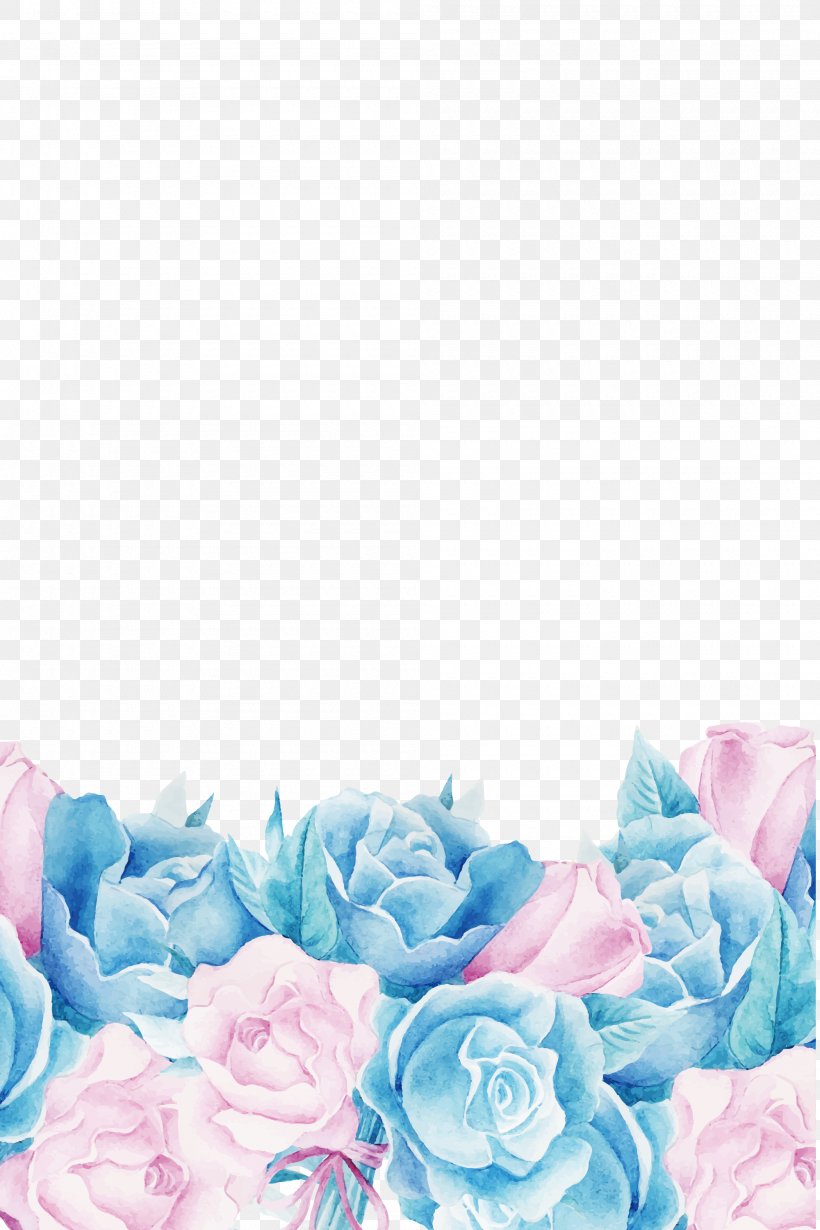 Blue Flower, PNG, 2000x3000px, Blue, Aqua, Blue Rose, Floral Design, Flower Download Free