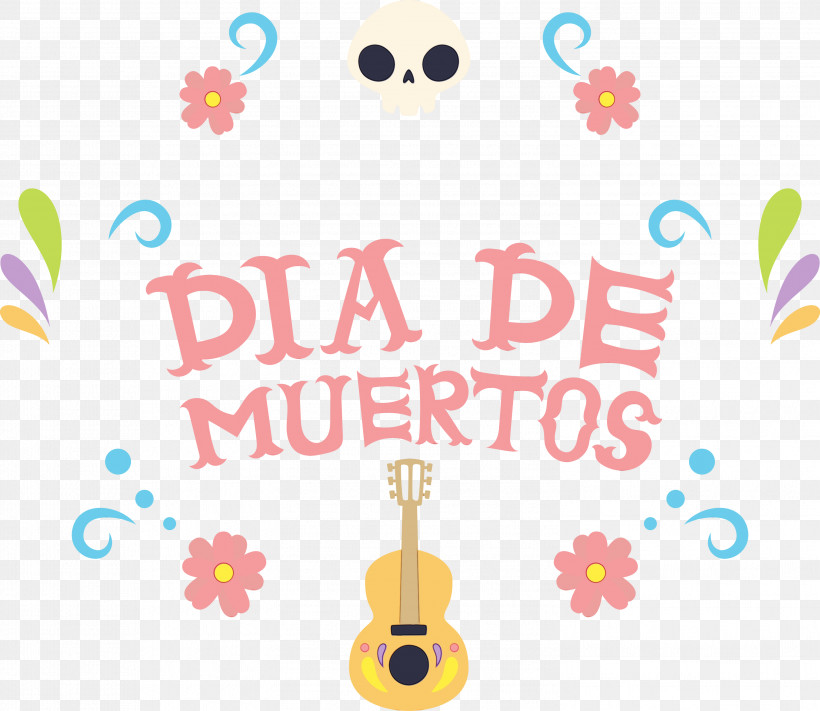 Cartoon Line Yellow Flower Happiness, PNG, 2999x2601px, Day Of The Dead, Cartoon, D%c3%ada De Muertos, Dia De Los Muertos, Flower Download Free