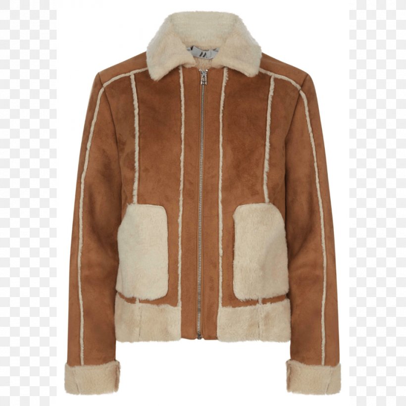 Leather Jacket Shearling Coat, PNG, 960x960px, Leather Jacket, Beige, Clothing, Coat, Fake Fur Download Free