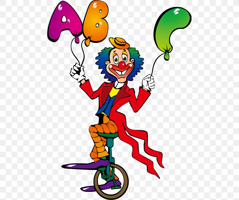 Clown Circus Royalty-free, PNG, 495x686px, Clown, Art, Artwork, Cartoon, Circus Download Free