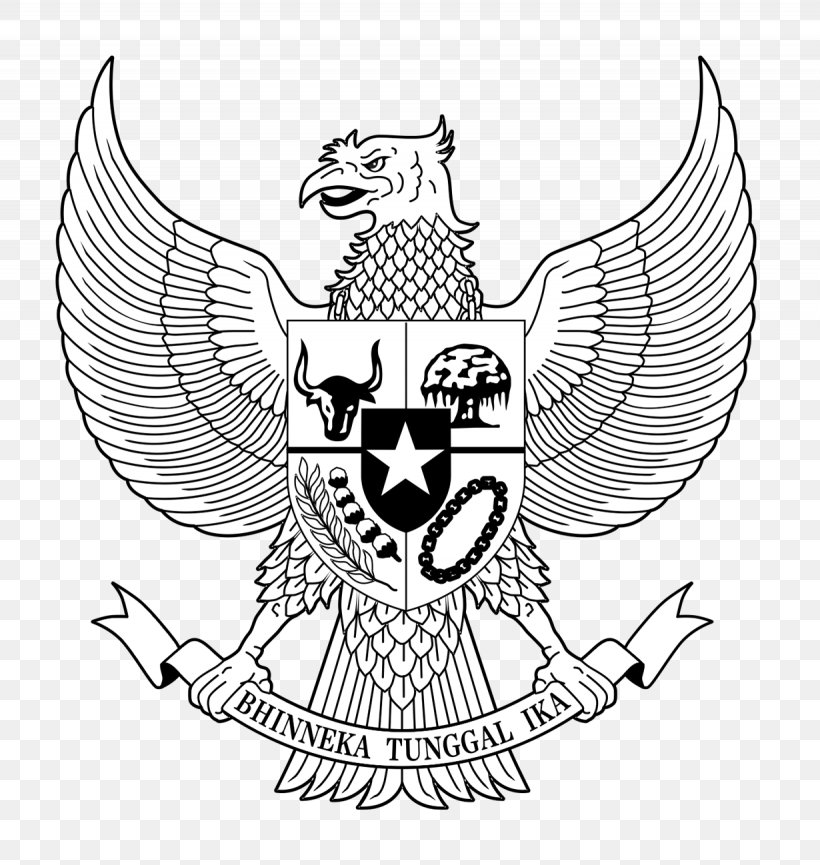 National Emblem Of Indonesia Pancasila Garuda Image, PNG, 1230x1298px, Watercolor, Cartoon, Flower, Frame, Heart Download Free