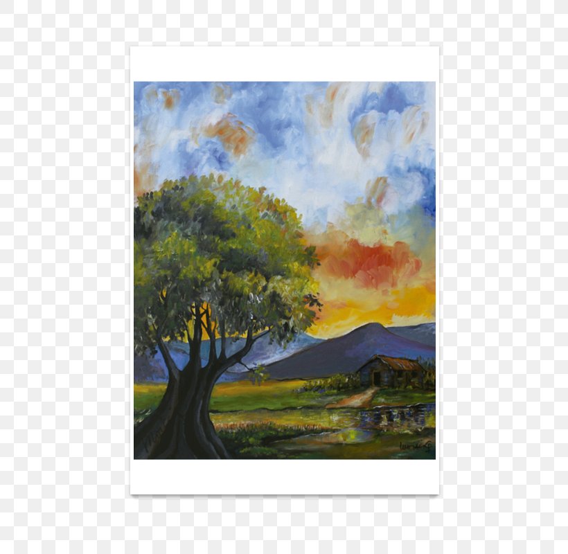 Watercolor Painting Tree Sky Plc, PNG, 800x800px, Painting, Landscape, Paint, Sky, Sky Plc Download Free
