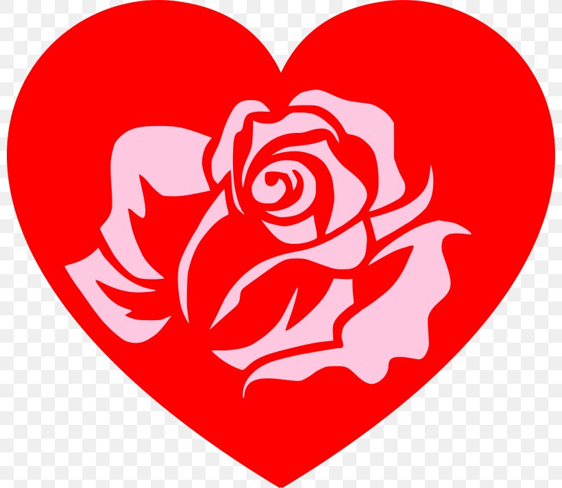 Rose Heart Clip Art, PNG, 800x712px, Watercolor, Cartoon, Flower, Frame, Heart Download Free