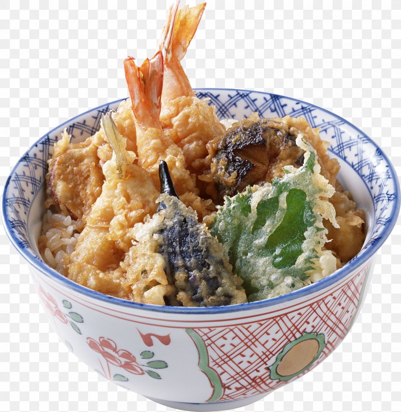 Tempura Donburi Japanese Cuisine Tendon Fried Rice, PNG, 1855x1905px, Tempura, Asian Food, Bowl, Cooked Rice, Cuisine Download Free