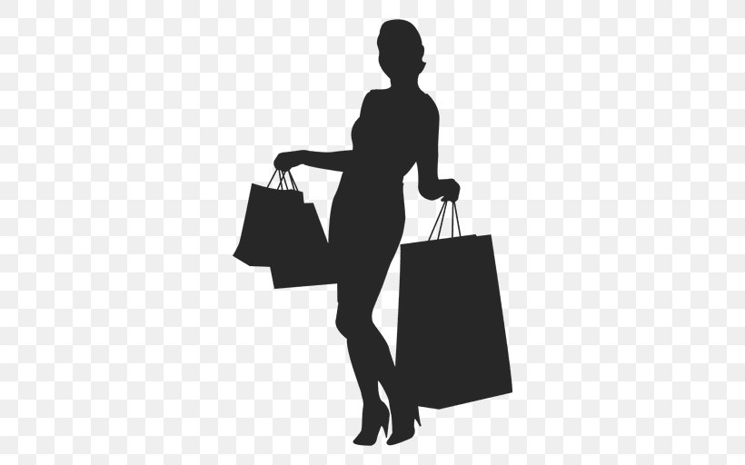 Black Friday Shopping Silhouette Woman, PNG, 512x512px, Black Friday, Black, Black And White, Brand, Business Download Free