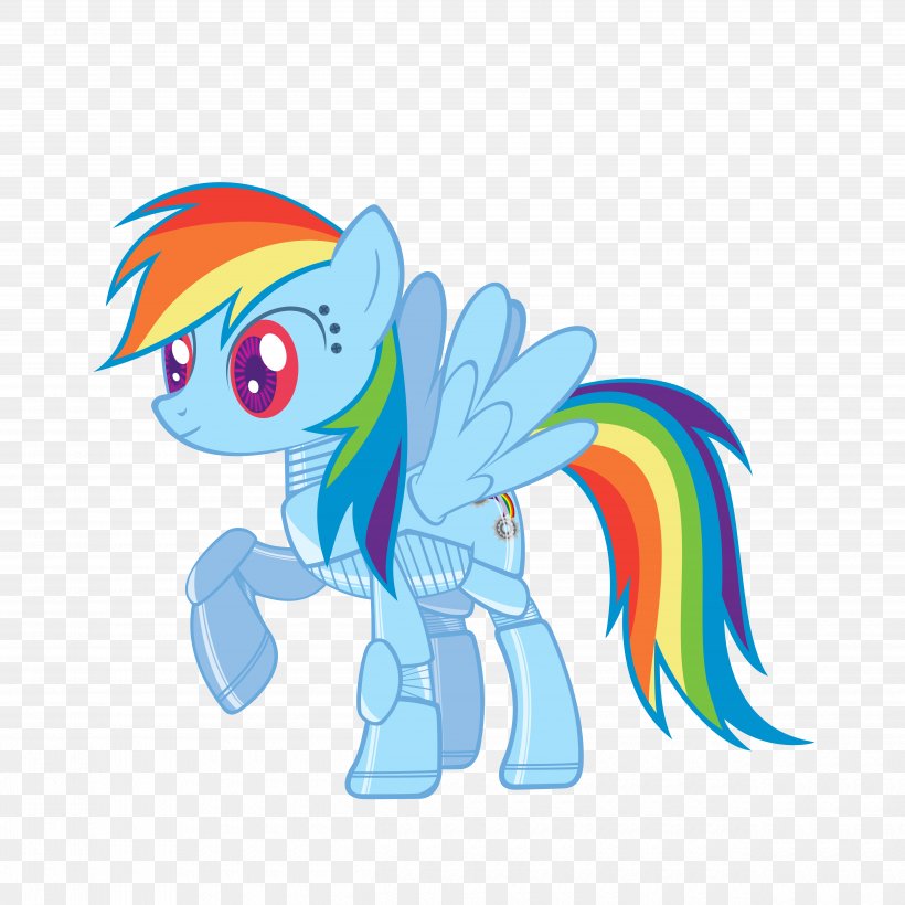 Rainbow Dash Robot Unicorn Attack Twilight Sparkle My Little Pony, PNG, 5000x5000px, Rainbow Dash, Animal Figure, Art, Cartoon, Deviantart Download Free