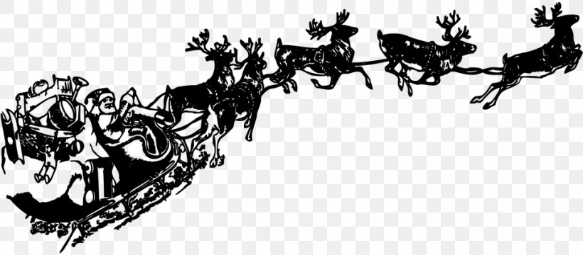 Santa Claus Reindeer Sled Clip Art, PNG, 961x423px, Santa Claus, Chariot, Chariot Racing, Christmas Day, Horse Download Free