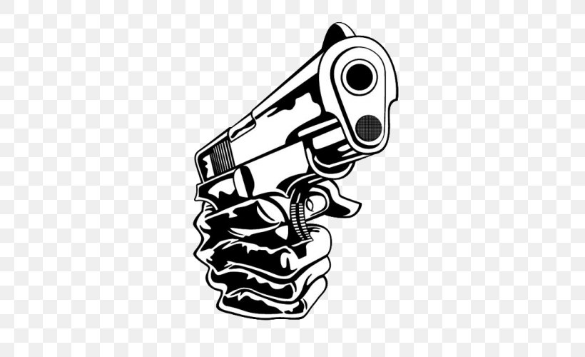 Weapon Firearm Handgun, PNG, 500x500px, Weapon, Art, Automotive Design, Black, Black And White Download Free