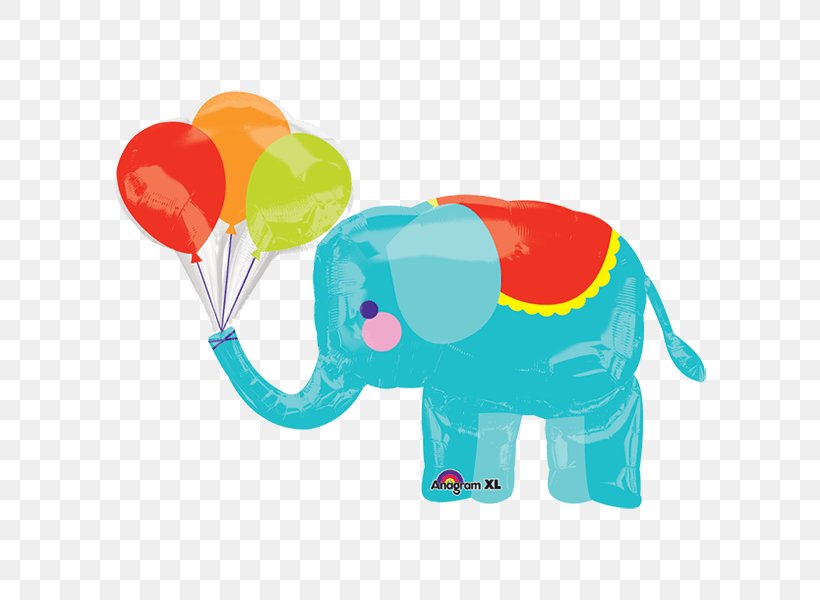 Baby Shower Balloon Circus Elephantidae Party, PNG, 600x600px, Baby Shower, Animal Figure, Balloon, Birthday, Bopet Download Free