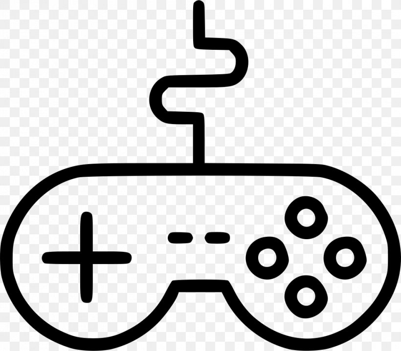 Joystick Game Controllers Gamepad Clip Art, PNG, 980x860px, Joystick, Area, Black And White, Game Controllers, Gamepad Download Free