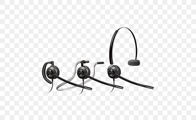 Plantronics EncorePro HW540 Headset Noise-cancelling Headphones Mobile Phones, PNG, 500x500px, Plantronics Encorepro Hw540, Amplifier, Audio, Audio Equipment, Black And White Download Free