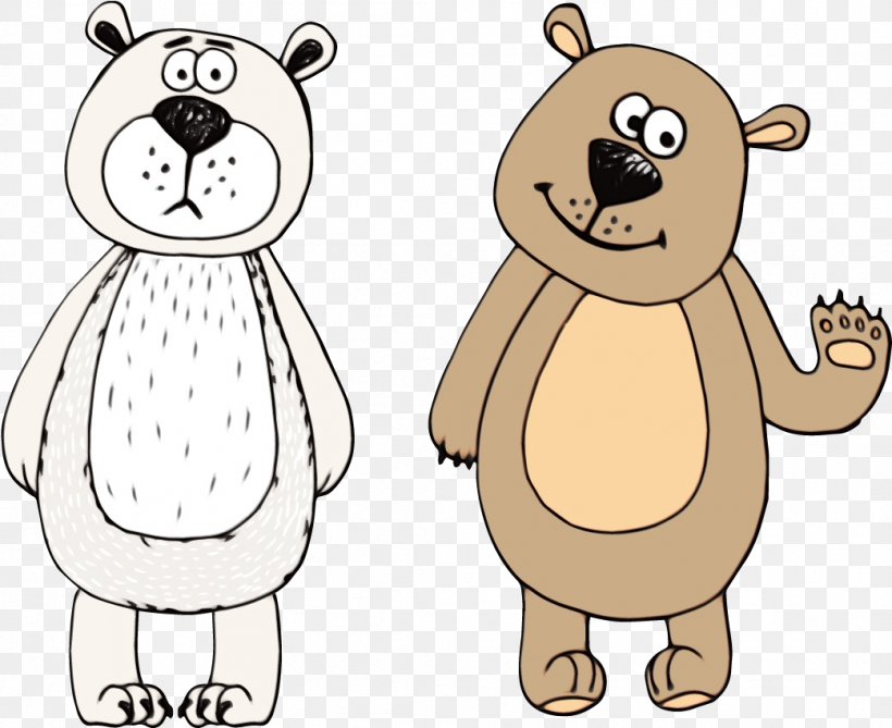 Cartoon Brown Bear Animal Figure Clip Art Animated Cartoon, PNG, 1042x851px, Watercolor, Animal Figure, Animated Cartoon, Bear, Brown Bear Download Free