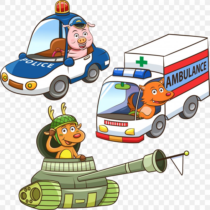 Cartoon Royalty-free Police, PNG, 4772x4769px, Cartoon, Ambulance, Automotive Design, Car, Humour Download Free