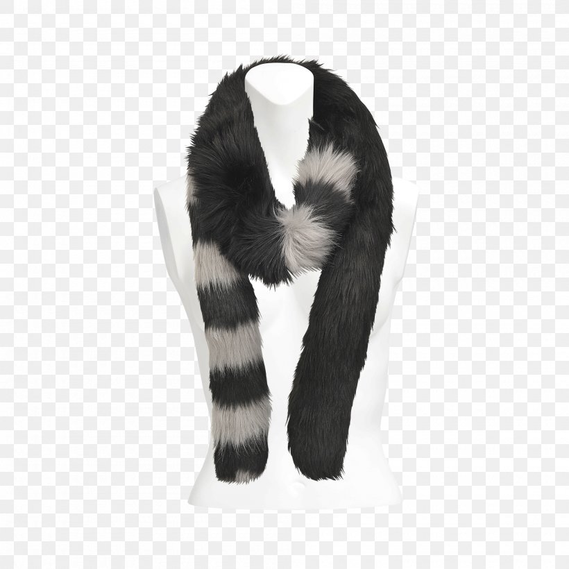 Fake Fur Scarf Candy Cane Collar, PNG, 2000x2000px, Fur, Bag, Black, Bontkraag, Candy Cane Download Free