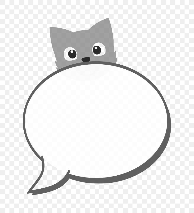 Speech Balloon Whiskers Drawing Clip Art, PNG, 750x900px, Speech Balloon, Balloon, Black, Carnivoran, Cartoon Download Free