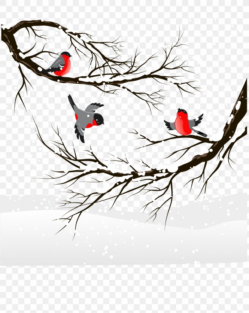 Winter Birds, PNG, 1581x1984px, Bird, Art, Beak, Black And White, Branch Download Free