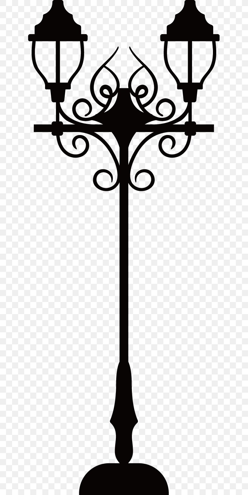 Vector Retro Street Light, PNG, 633x1639px, Street, Black And White, Candle Holder, Clip Art, Decor Download Free