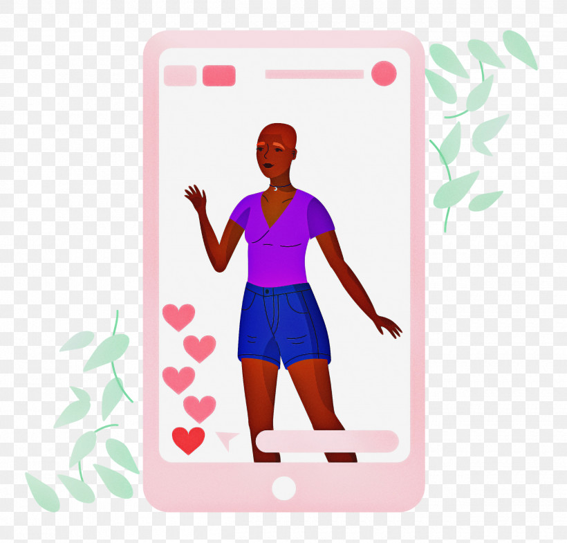 Woman Mobile Social Media, PNG, 2500x2395px, Woman, Cartoon, Gadget, Geometry, Hm Download Free