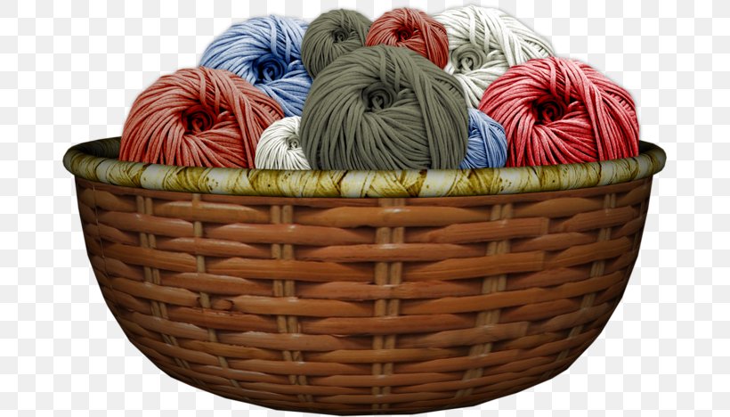 Basket Yarn Wool Sewing, PNG, 681x468px, Basket, Bamboo Floor, Knitting, Material, Net Download Free