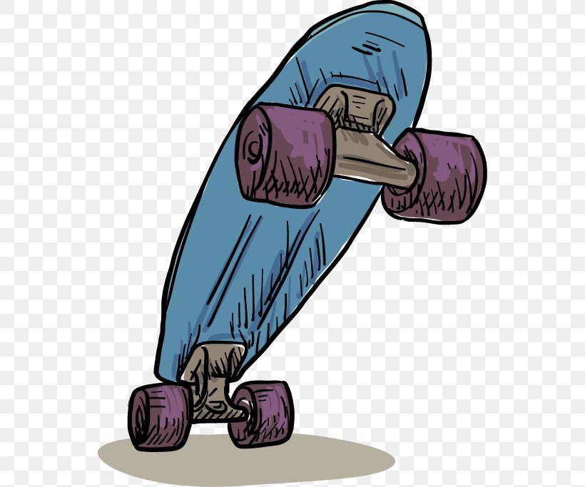 Longboard Skateboarding, PNG, 546x683px, Longboard, Designer, Drawing, Injury, Purple Download Free