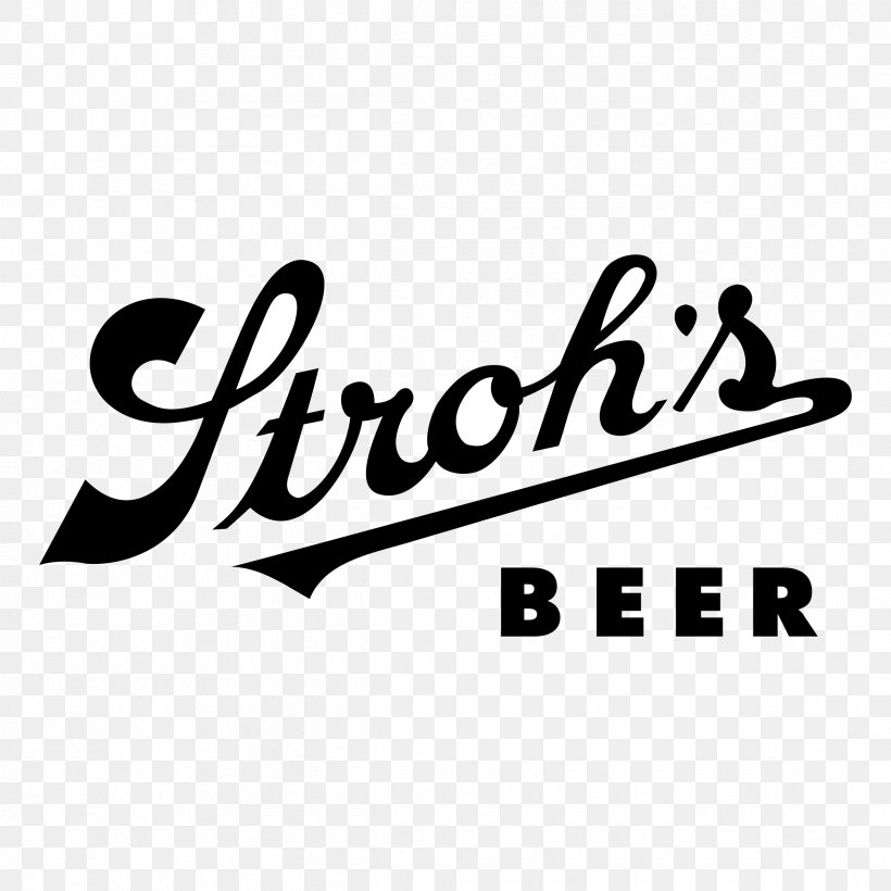 Stroh Brewery Company Logo Beer Brand Font, PNG, 2400x2400px, Stroh Brewery Company, Area, Beer, Black, Black And White Download Free