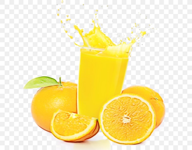 Juice Orange Drink Drink Orange Soft Drink Orange Juice, PNG, 630x640px, Watercolor, Drink, Food, Ingredient, Juice Download Free