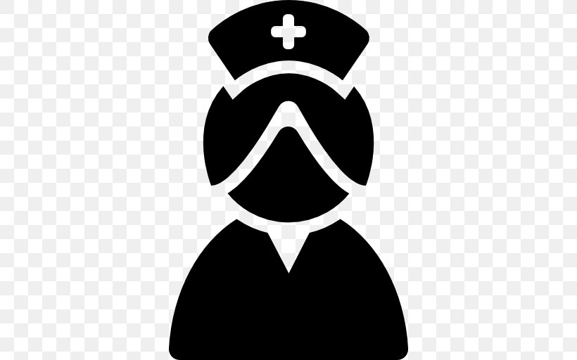 Nursing Nurse's Cap Scrubs Clip Art, PNG, 512x512px, Nursing, Black, Black And White, Headgear, Hospital Download Free