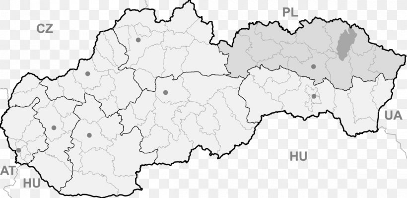 Slovakia Wikipedia Map Wikimedia Commons Creative Work, PNG, 1200x585px, Slovakia, Area, Artwork, Black And White, Creative Work Download Free