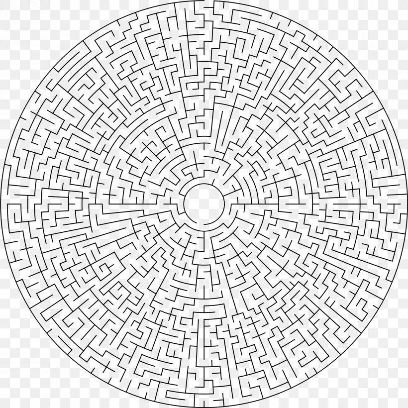 MAZES PUZZLE Drawing Clip Art, PNG, 2396x2396px, Maze, Area, Black And White, Coloring Book, Drawing Download Free