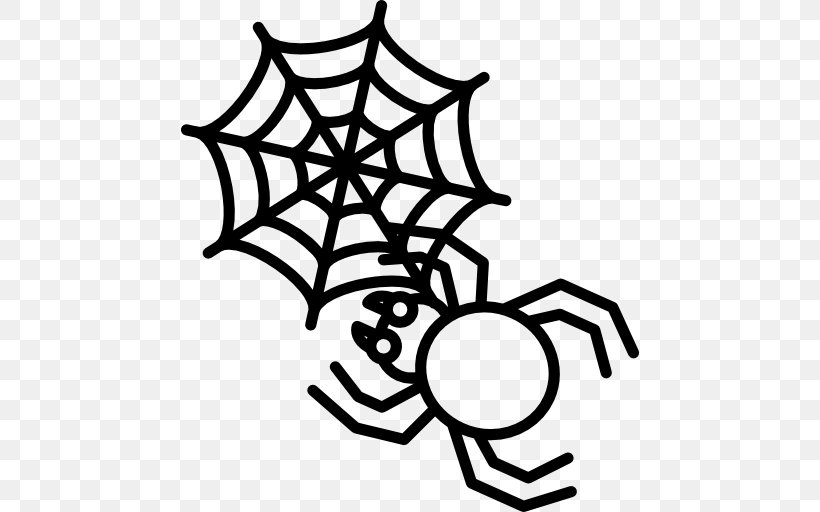 Spider Web Silhouette Clip Art, PNG, 512x512px, Spider, Artwork, Black And White, Branch, Cartoon Download Free