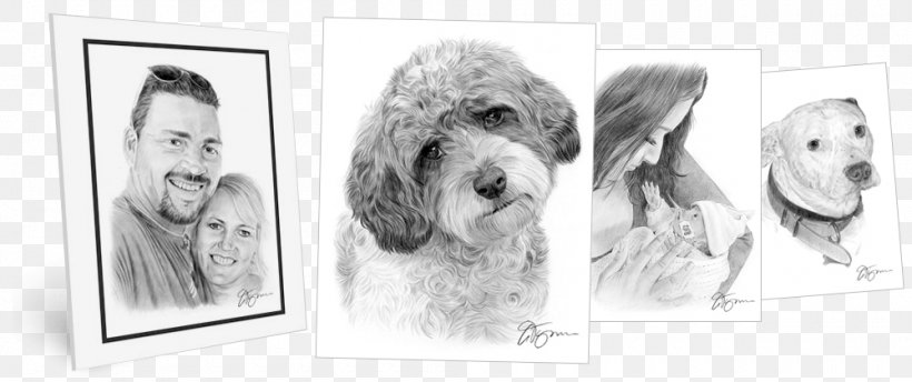 Dog Breed Fur Snout Portrait Sketch, PNG, 1000x420px, Dog Breed, Artwork, Black And White, Breed, Carnivoran Download Free
