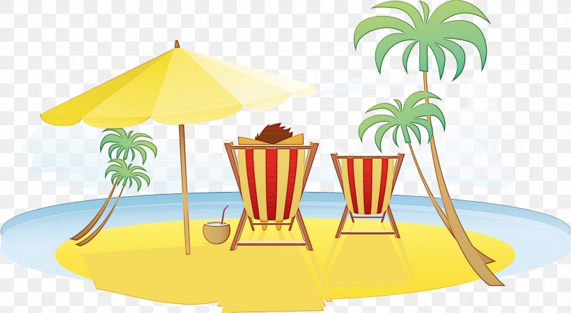 Beach Clip Art Transparency Vector Graphics, PNG, 2942x1618px, Beach, Arecales, Art, Cartoon, Furniture Download Free