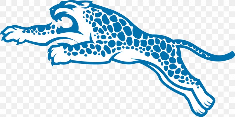 Blue Springs South High School Jacksonville Jaguars Blue Springs R-IV School District Liberty, PNG, 1000x499px, Jacksonville Jaguars, American Football, Area, Big Cats, Black And White Download Free